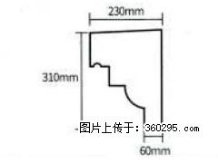 产品分解图型 - 檐口线，型号：SX311-YK-3，规格：230x310mm(3) - 上海三象EPS建材 sh.sx311.cc